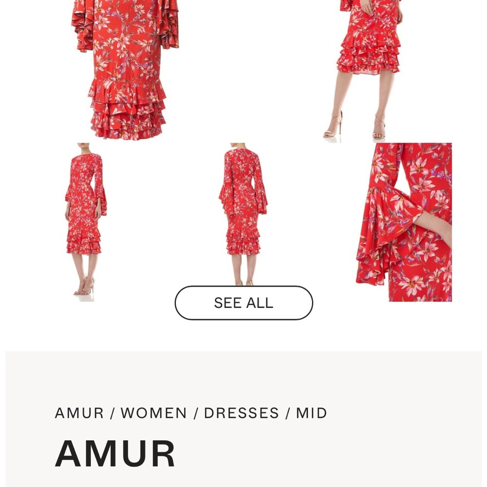 Amur Alexia red floral dress.